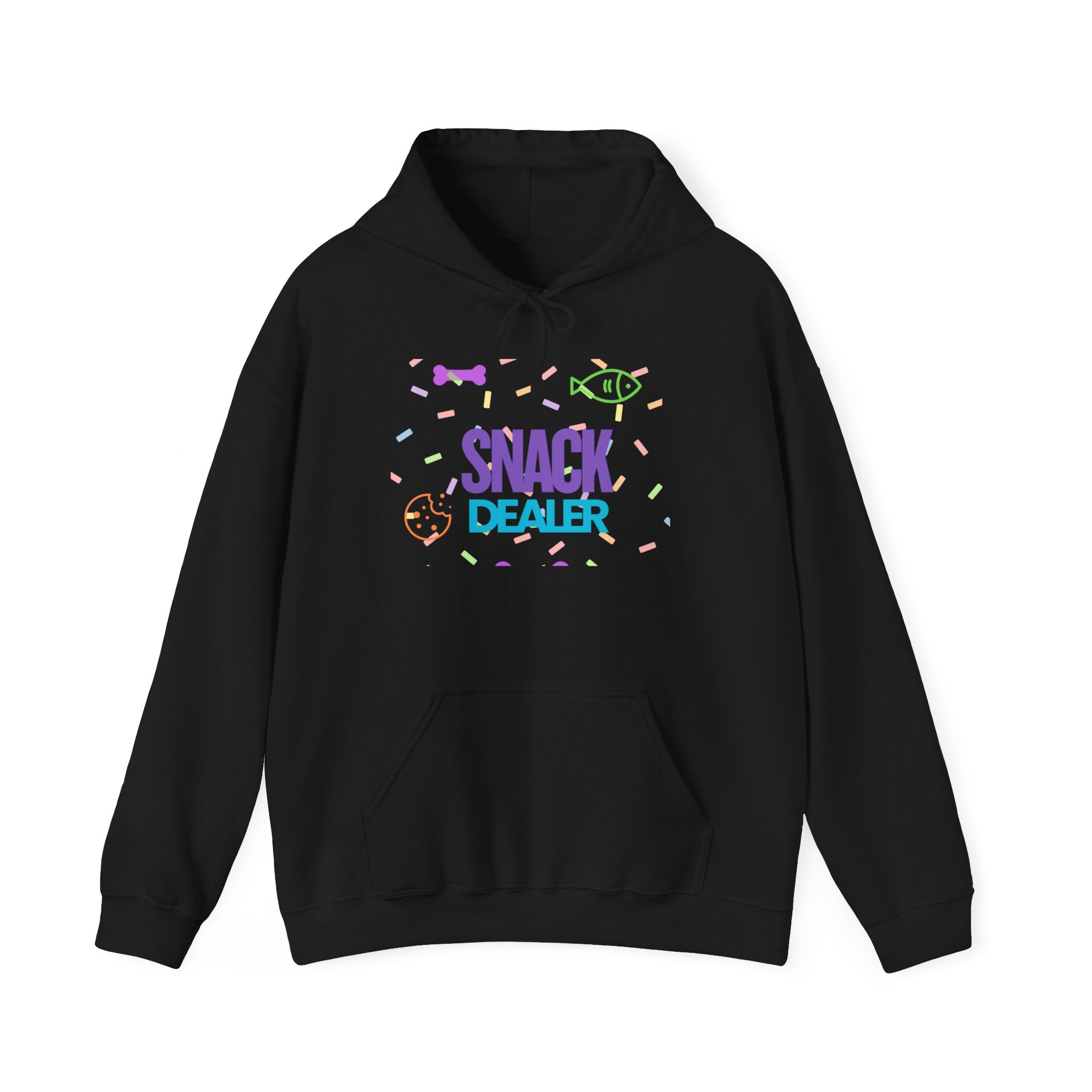 Snack Dealer Hoodie - Unisex Heavy Blend™ Sweatshirt with Dog Bandana Design