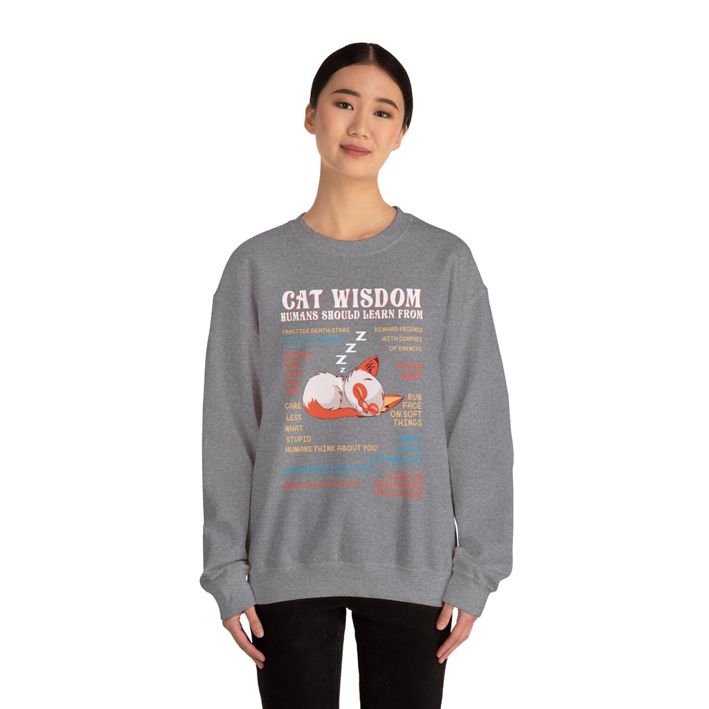 Cat Wisdom Sweatshirt - Heavy Blend