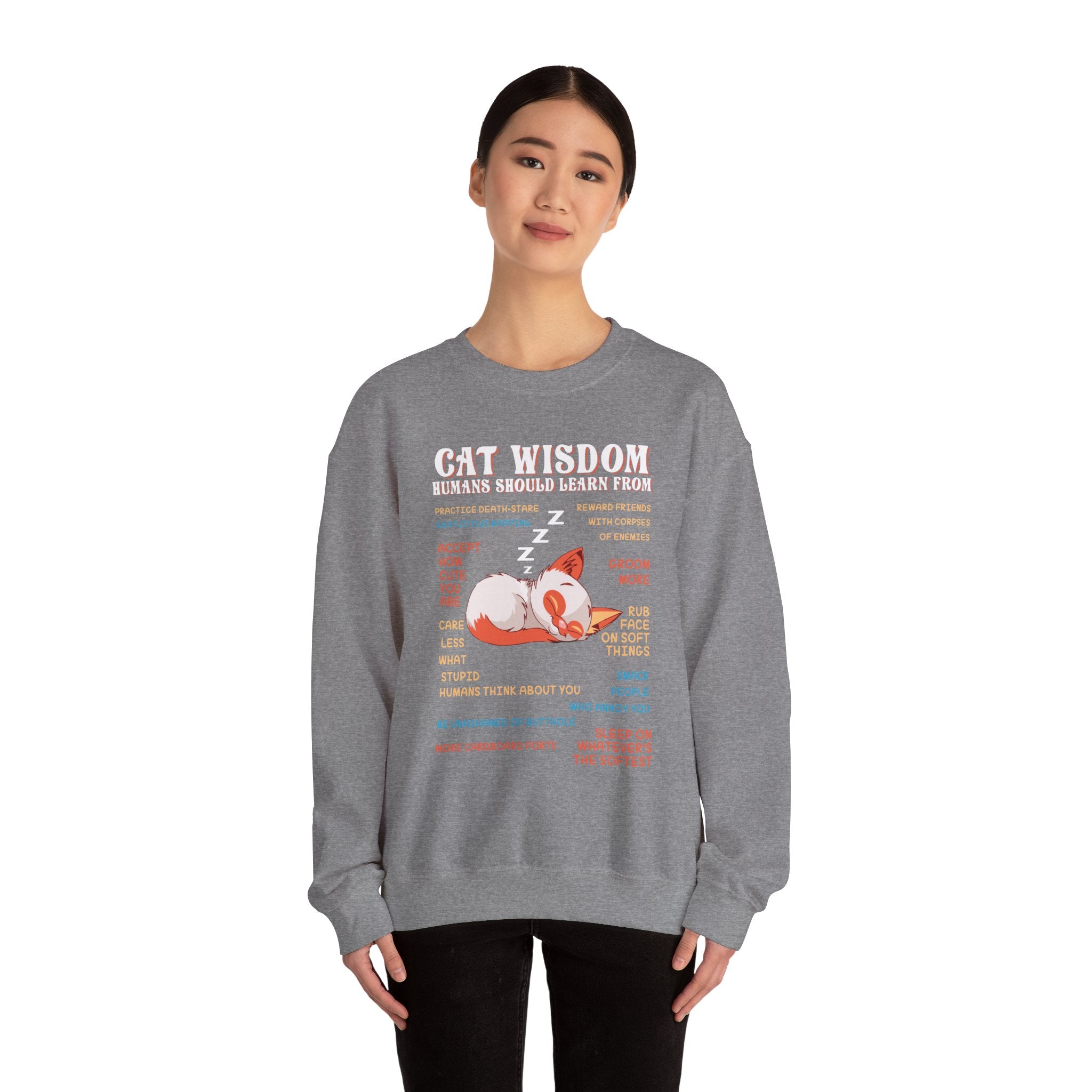 Cat Wisdom Sweatshirt - Heavy Blend