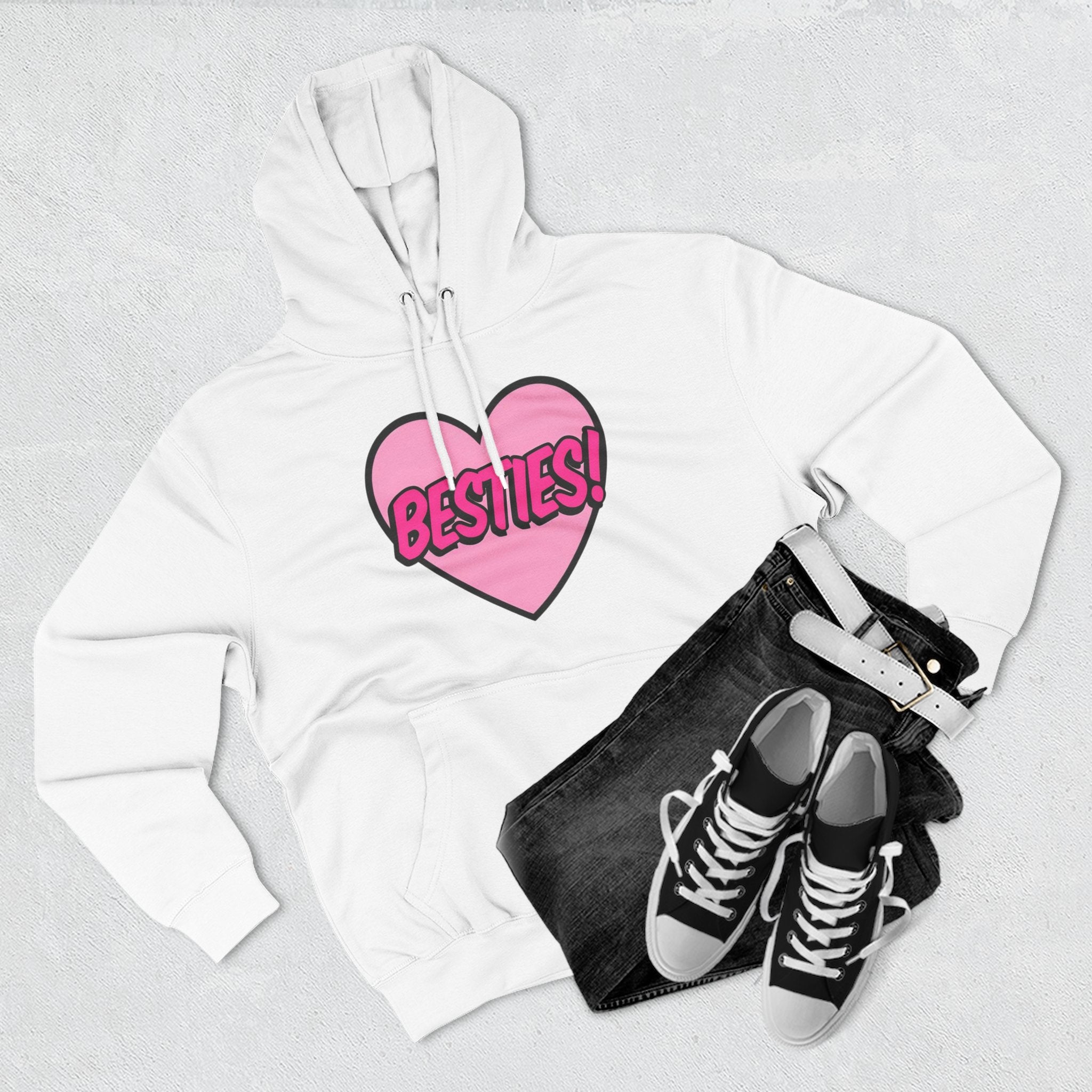 Besties Fleece Hoodie - Cozy, Fun Gift for Friends