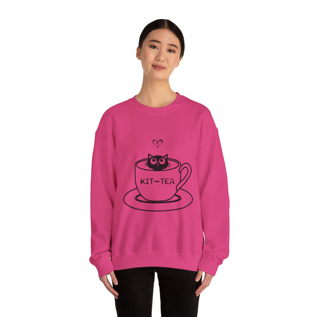 Cat Quote Sweatshirt - Kit-Tea -  Heavy Blend Crewneck