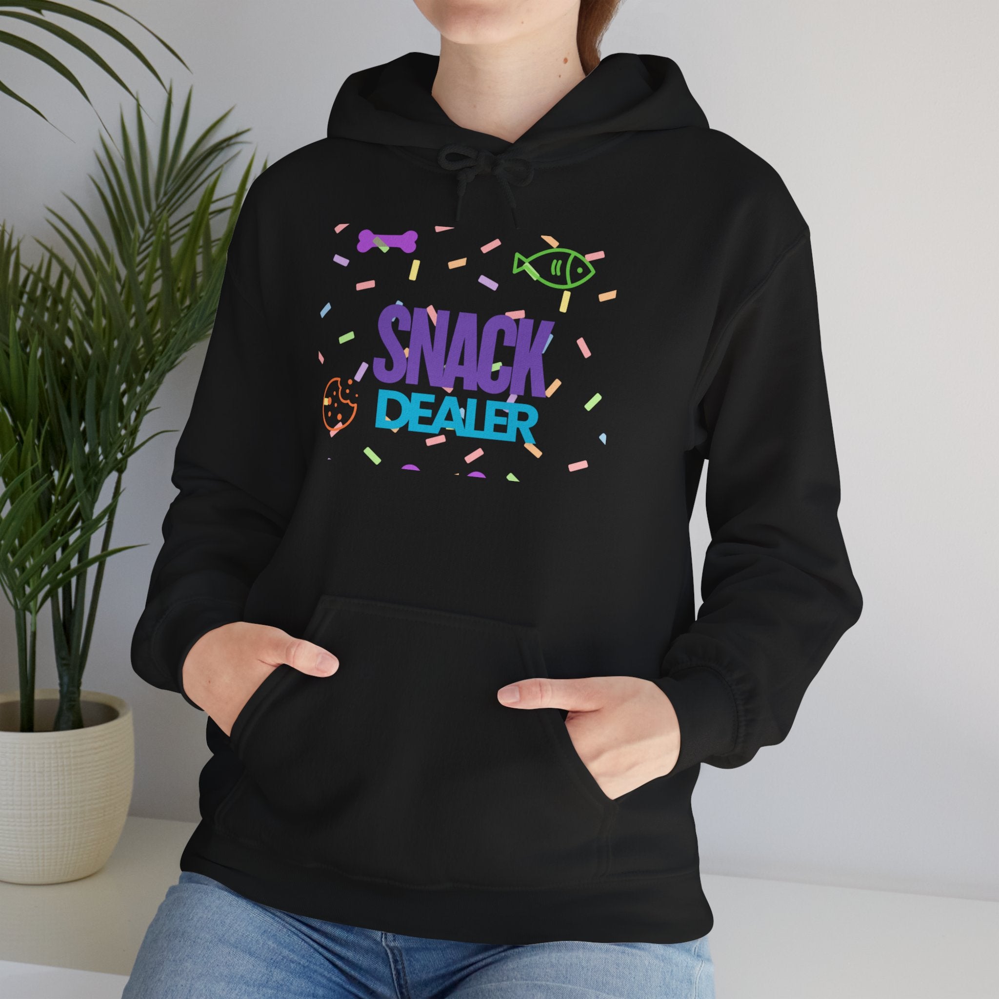Snack Dealer Hoodie - Unisex Heavy Blend™ Sweatshirt with Dog Bandana Design