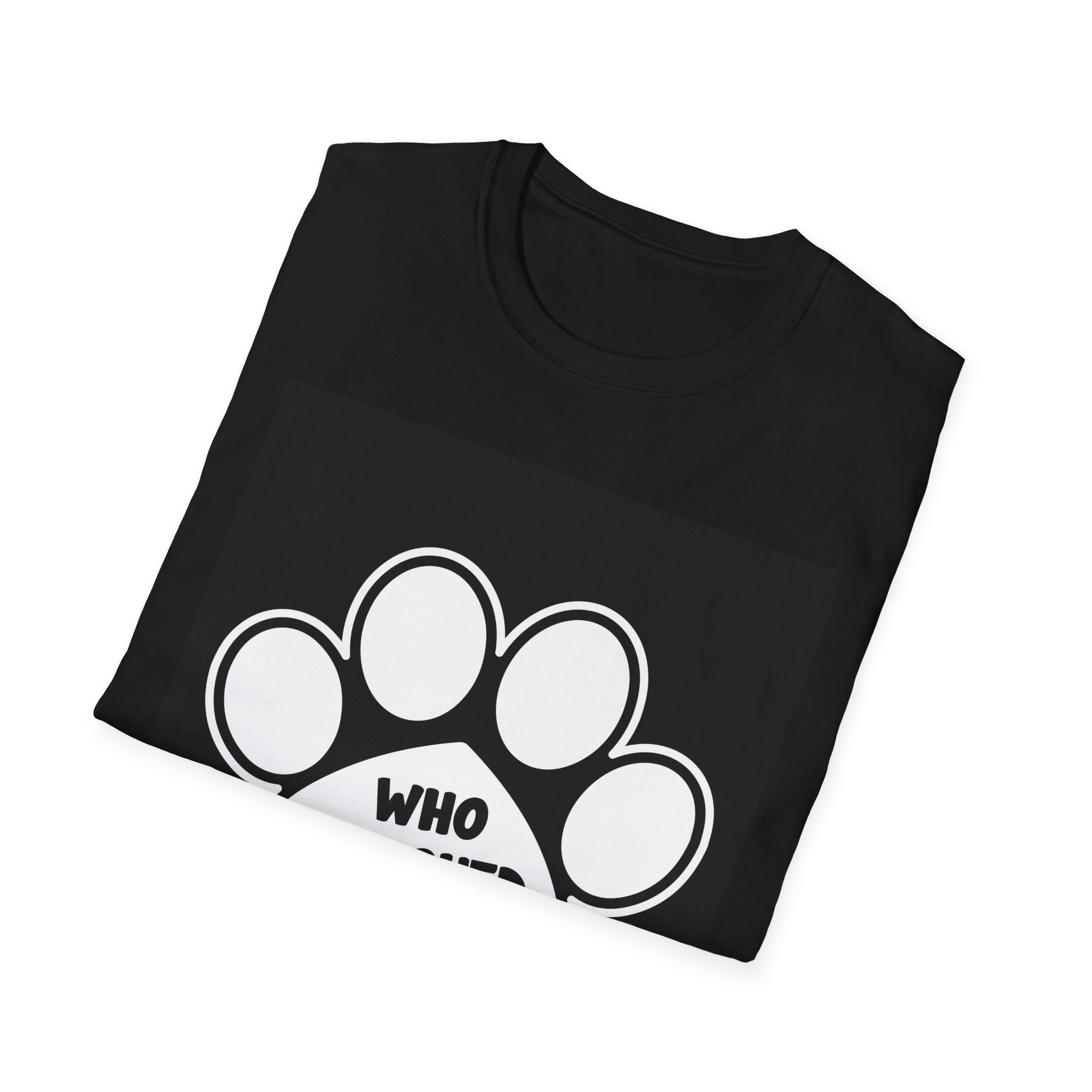 Dog Quote - "Who Rescued Who?" - Unisex Softstyle T-Shirt