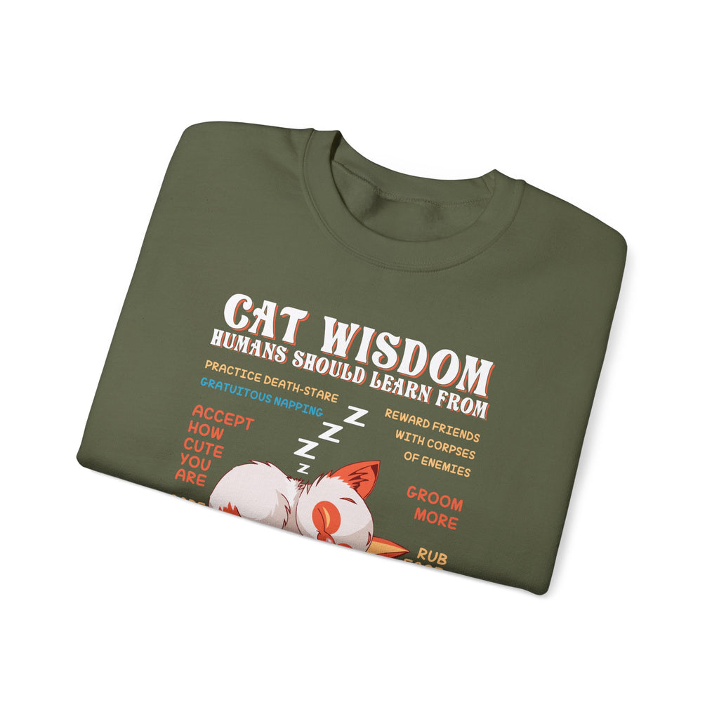 Cat Wisdom Sweatshirt - Heavy Blend