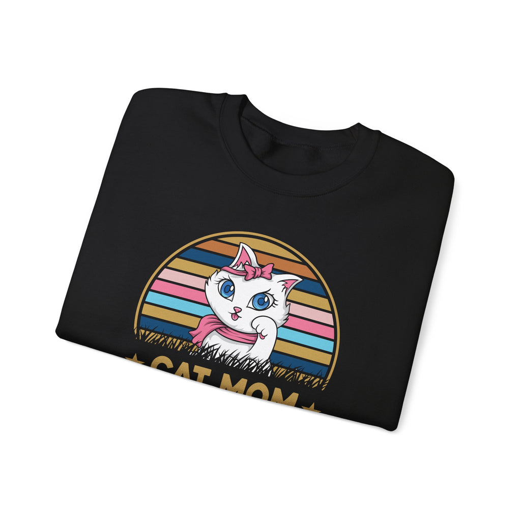 Cat Lover Sweatshirt - Cat Mom - Unisex Heavy Blend™ Crewneck Sweatshirt - Don't Stress Meowt