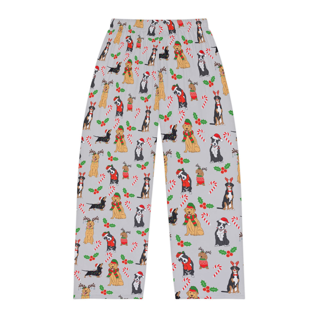 Festive Cozy Dog-Themed Men's Pajama Pants, Festive Lounge Wear, Holiday Sleepwear, Gift for Dog Lovers, Cute Homewear