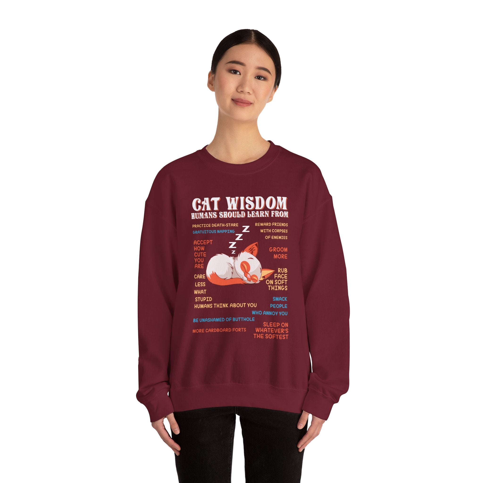 Cat Wisdom Sweatshirt - Heavy Blend