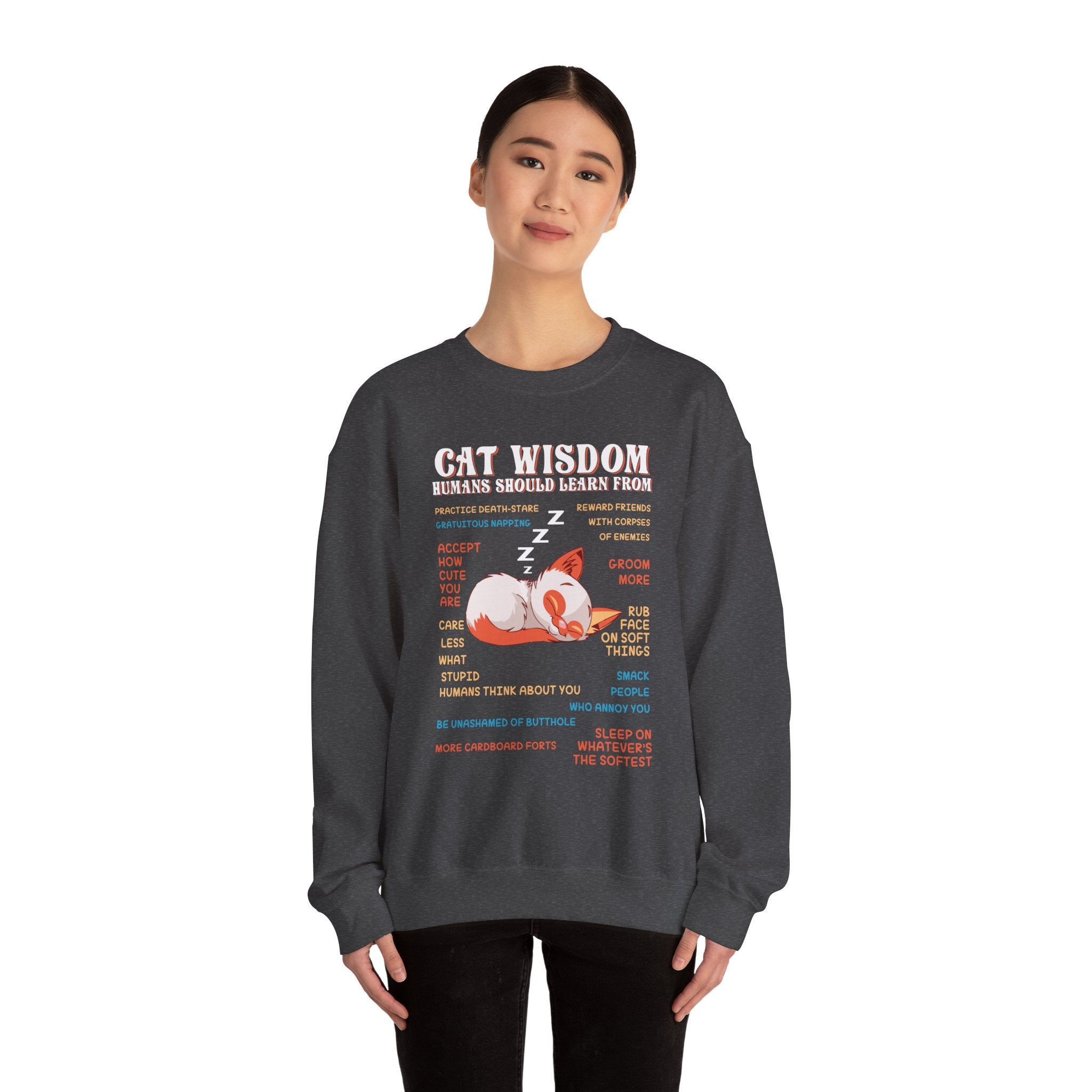 Cat Wisdom Sweatshirt - Heavy Blend