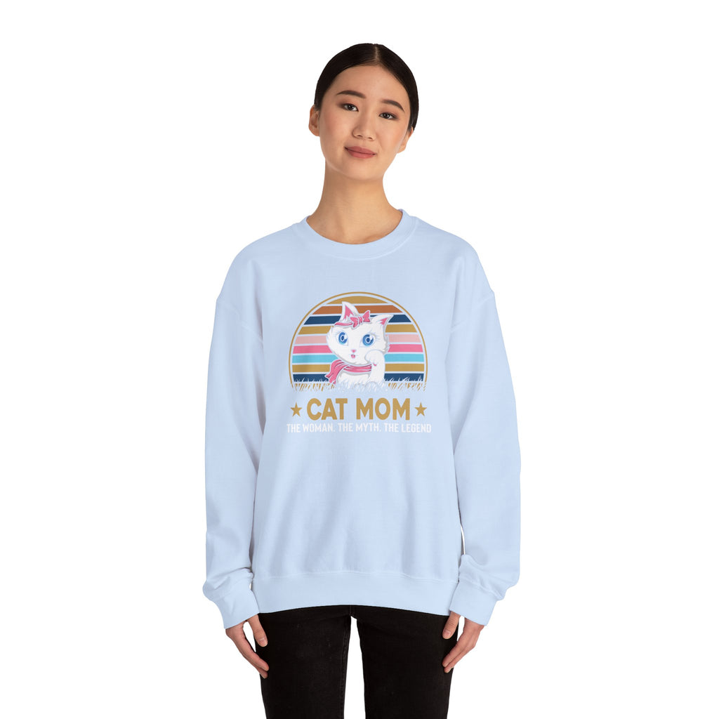 Cat Lover Sweatshirt - Cat Mom - Unisex Heavy Blend™ Crewneck Sweatshirt - Don't Stress Meowt
