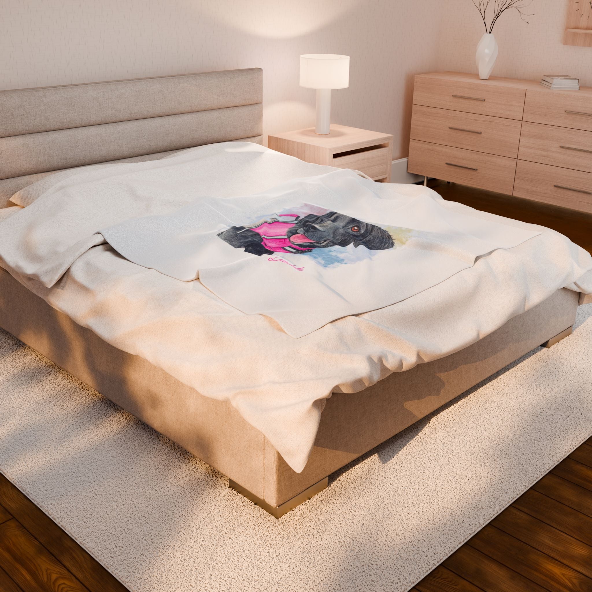 Plush Pet Sketch Blanket