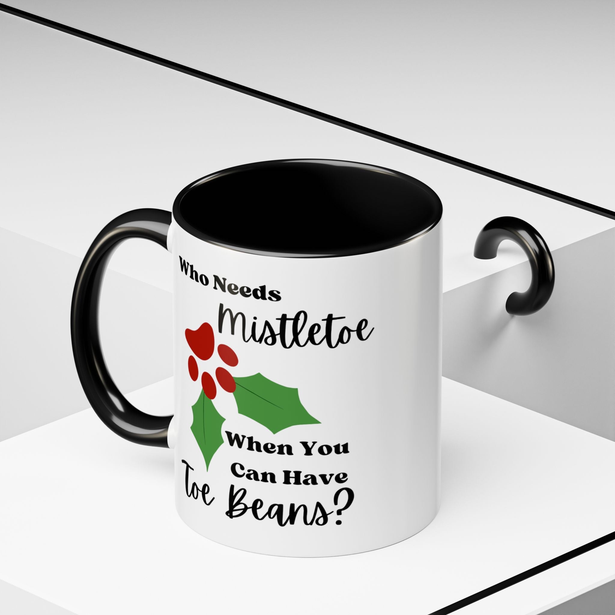 Mug - Kitty Lover 'Who Needs Mistletoe When You Can Have Toe Beans'