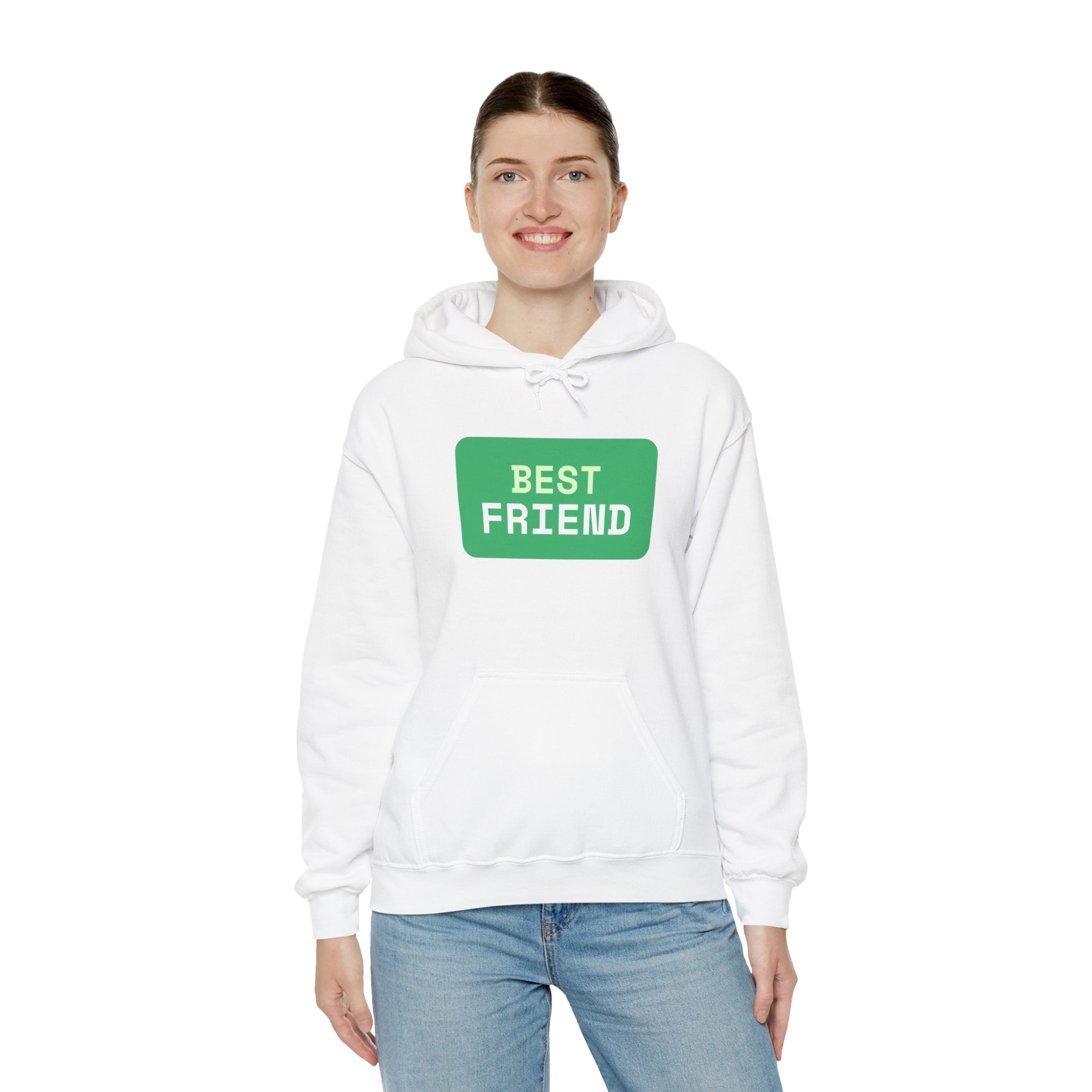 Matching Best Friend Hoodie Set - White